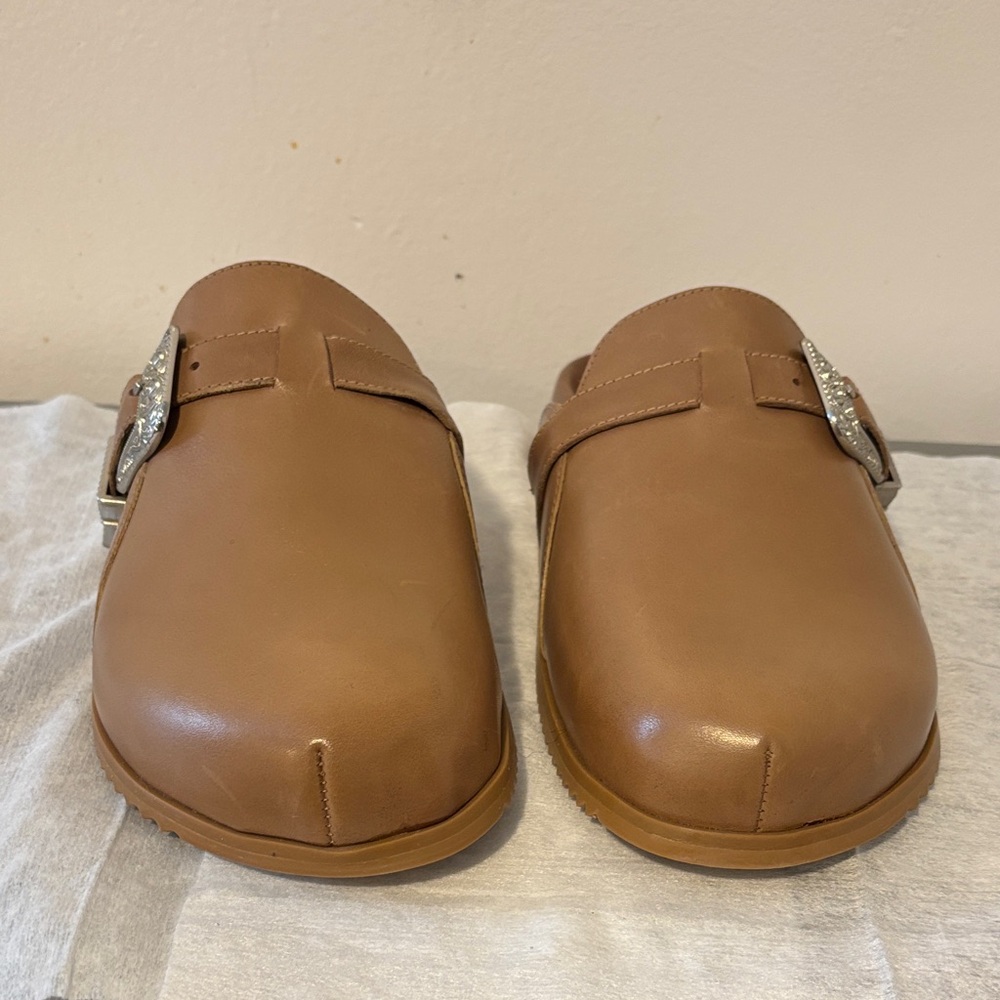 Women’s Brown Leather Slip-On Shoes